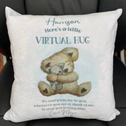 Personalised Hug Cushion, Missing You Gift, Kids Or Adult - thumbnail 3