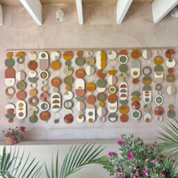Large Geometric Wood Wall Art - Handmade Mid-Century Modern Sculpture - thumbnail 3
