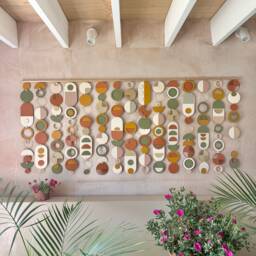 Large Geometric Wood Wall Art - Handmade Mid-Century Modern Sculpture
