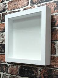 3D Deep Box Photo Frame Standing Hanging Craft Shadow Picture Frames White X 1 - Glass Size 23cmx23cm 2253
