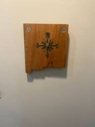 New Mexico Handmade State Quarter Clock With Inlaid Quarters. Choice Of Wood. Customizable - thumbnail 1