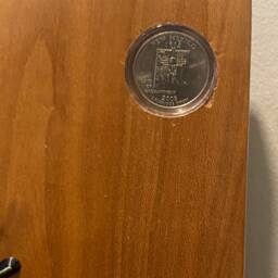 New Mexico Handmade State Quarter Clock With Inlaid Quarters. Choice Of Wood. Customizable - thumbnail 3