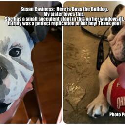 Bulldog Planter Hand-Painted Dog Sculpture - thumbnail 2