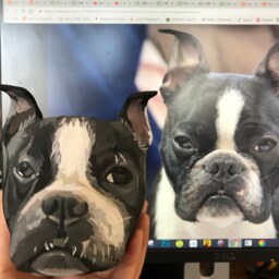 Bulldog Planter Hand-Painted Dog Sculpture - thumbnail 4