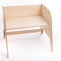Height Adjustable Montessori Wooden Table & Chair For Kids Wagon Wheel - thumbnail 3