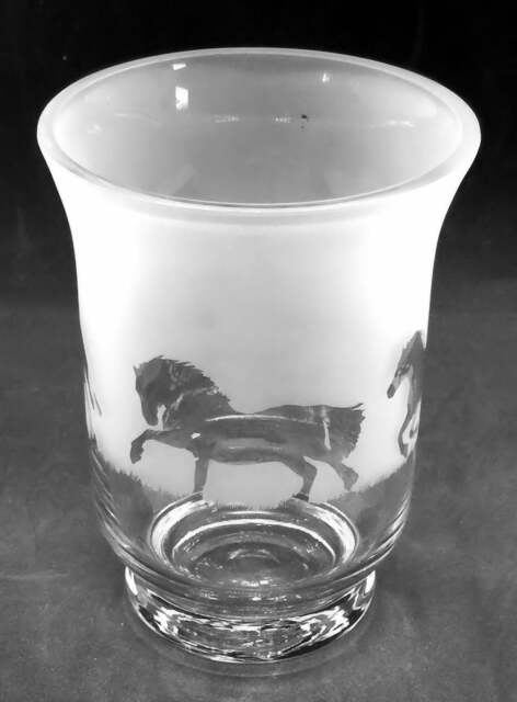 Welsh Section D Cob Horse Frieze Clear Glass Vase - 14.5cm, Boxed - image 1