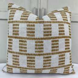 Cushions Made in Fermoie Cove Linen Luxury Designer Decorative Gold Caramel Neutral Cushion Pillow Throw Cover - thumbnail 2