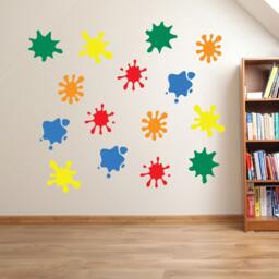 Kids Paint Blobs Wall Stickers Nursery Play Room Home Art Decoration Children Decals Removable Handmade School Bedrooms Bright Vc-A26 - thumbnail 1