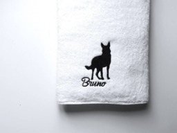 German Shepherd Embroidered Dog Towel Personalized Pet Name