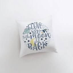 I Love You To The Moon & Back - Pillow Cover Home Decor Throw Valentines Day Gift For Her Him - thumbnail 3