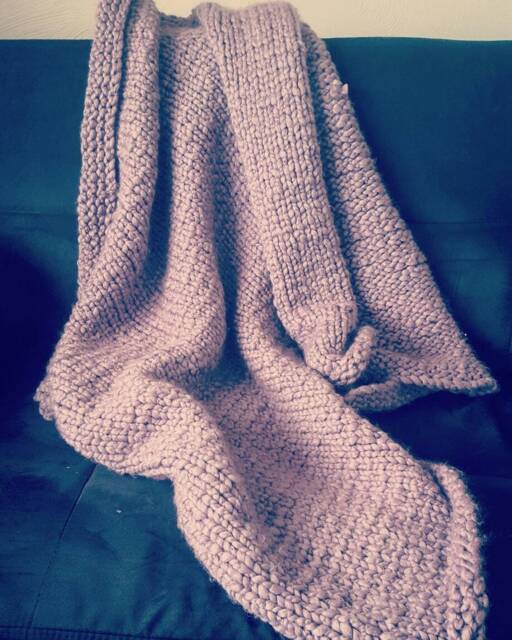 Bulky Yarn Throw/Blanket-Knitted - image 1