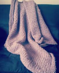 Bulky Yarn Throw/Blanket-Knitted