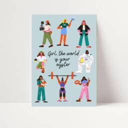 Inspirational Women Art Print Girls Can Do Anything, Playroom Decor - Unframed - thumbnail 2