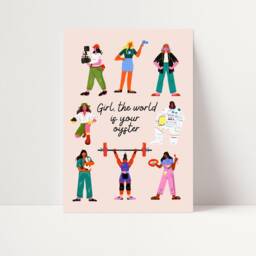 Inspirational Women Art Print Girls Can Do Anything, Playroom Decor - Unframed - thumbnail 3
