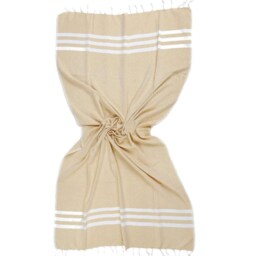 Hand Loomed Turkish Cotton Beach Towel, Lightweight Fouta - thumbnail 3