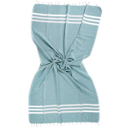 Hand Loomed Turkish Cotton Beach Towel, Lightweight Fouta