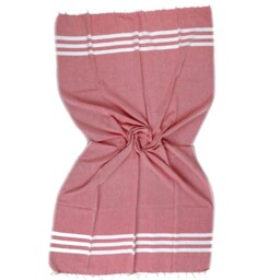 Hand Loomed Turkish Cotton Beach Towel, Lightweight Fouta - thumbnail 2