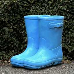 Cement Blue Boots Figurine Outdoor Sculpture Decoration Handmade Art Front Door Statue Boots Lover Gift - thumbnail 1