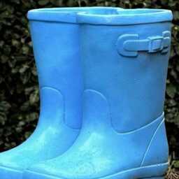 Cement Blue Boots Figurine Outdoor Sculpture Decoration Handmade Art Front Door Statue Boots Lover Gift - thumbnail 3