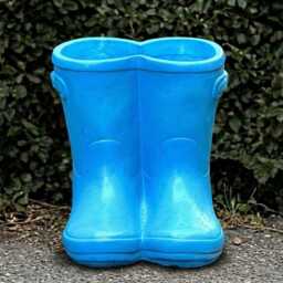 Cement Blue Boots Figurine Outdoor Sculpture Decoration Handmade Art Front Door Statue Boots Lover Gift - thumbnail 2