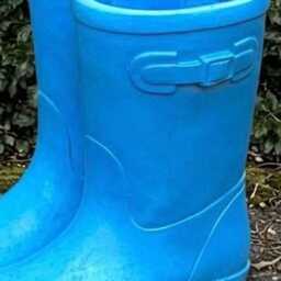 Cement Blue Boots Figurine Outdoor Sculpture Decoration Handmade Art Front Door Statue Boots Lover Gift - thumbnail 4