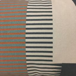 Combed Stripe Cushion - Raspberry, Lilac + Terracotta - thumbnail 2