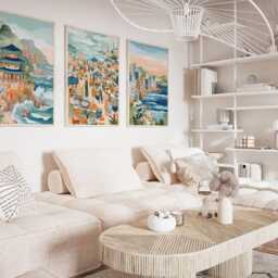 Busan South Korea Poster Set Of 3, Vintage Inspired Coastal City Wall Art, Neutral Travel Prints - thumbnail 2