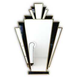 Babushka Art Deco Gold Handmade Fan Wall Mirror - thumbnail 3