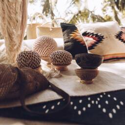 Rel??mpago Handmade Cushion, Mexican Textile Cushion, Woven Wool Boho Pillow, Throw Pillow - thumbnail 3