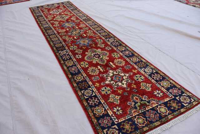 10 Ft Long Rug, Bidjar Runner Hand Knotted Wool Afghan Geometric Kazak Turkmen Tribal Oriental Red Hallway - image 1