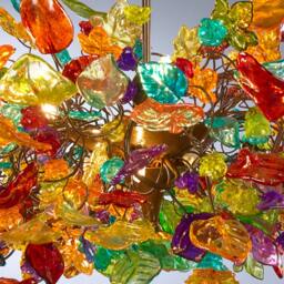 Lighting Colorful Flowers & Leaves Hanging Chandeliers For Dining Room - thumbnail 2