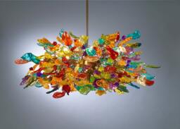 Lighting Colorful Flowers & Leaves Hanging Chandeliers For Dining Room