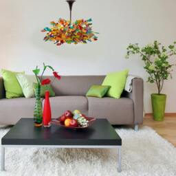 Lighting Colorful Flowers & Leaves Hanging Chandeliers For Dining Room - thumbnail 3
