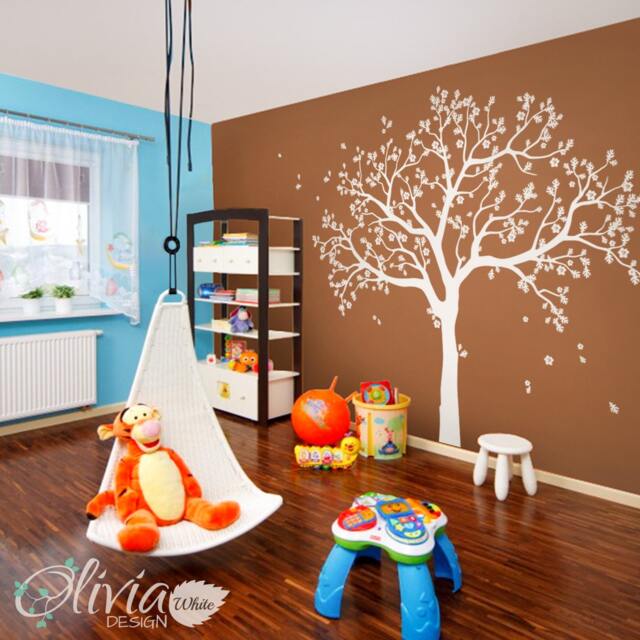 Large Wall Decals - White Tree Decals Decor Nt007 - image 1