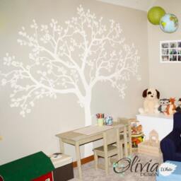 Large Wall Decals - White Tree Decals Decor Nt007 - thumbnail 2