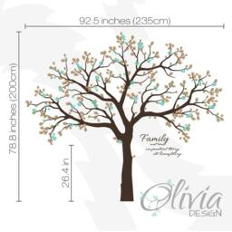 Large Wall Decals - White Tree Decals Decor Nt007 - thumbnail 3