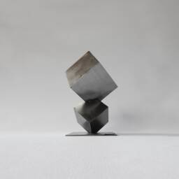 Cubist Style Metal Sculpture/Corten Steel Interior Decoration - Modern Industrial Cubes By Eddiart - thumbnail 1