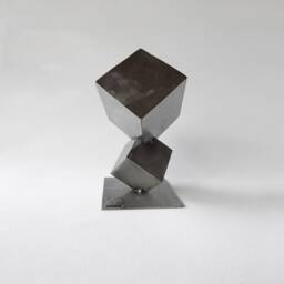 Cubist Style Metal Sculpture/Corten Steel Interior Decoration - Modern Industrial Cubes By Eddiart - thumbnail 2