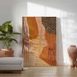 Abstract Wall Art - Modern Boho Poster Neutral Earth Tone Print Contemporary Minimalist Artwork Textured Pattern Decor - thumbnail 2