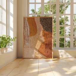 Abstract Wall Art - Modern Boho Poster Neutral Earth Tone Print Contemporary Minimalist Artwork Textured Pattern Decor - thumbnail 3