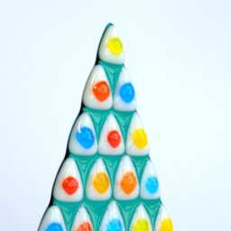 Handmade Fused Glass Christmas Tree Ornament Colorful Holiday Decor - thumbnail 4