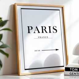 Set Of 3 Paris Prints, Eiffel Tower Wall Art, Bonjour, City Home Decor, White & Black - thumbnail 2