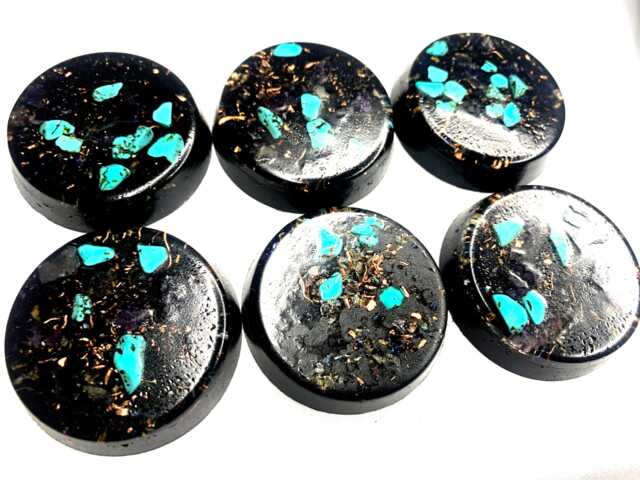 Handmade Quartz Crystal Orgone Energy Tbs Set, Emf Protection - image 1