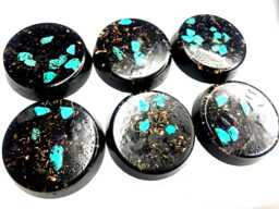 Handmade Quartz Crystal Orgone Energy Tbs Set, Emf Protection - thumbnail 1