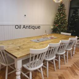 Rustic Farmhouse Dining Table - Custom Size Kitchen Table Handmade - thumbnail 4