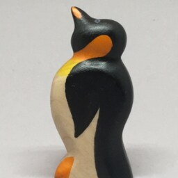 Toy Penguin Baby Wooden Colourful Black Orange White Size 6, 5 X 3, 0 2, 0 cm - Bxhxs Approx. 14, 5 Gr - thumbnail 2
