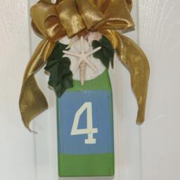 Wooden Buoy/starfish /Door Wreath/ Christmas Decoration/ Coastal Decor/ Ornament - thumbnail 3