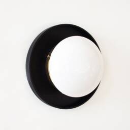 Minimalist Black & White Fixture Lamp Hallway Lighting Flush Mount Wall Light Matte Vanity Bathroom Globe - thumbnail 2