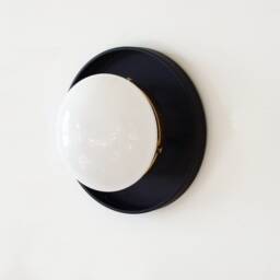 Minimalist Black & White Fixture Lamp Hallway Lighting Flush Mount Wall Light Matte Vanity Bathroom Globe - thumbnail 4