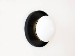 Minimalist Black & White Fixture Lamp Hallway Lighting Flush Mount Wall Light Matte Vanity Bathroom Globe